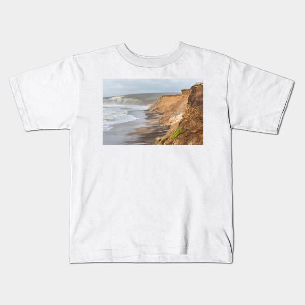 Compton Bay in Stormy Weather Kids T-Shirt by GrahamPrentice
